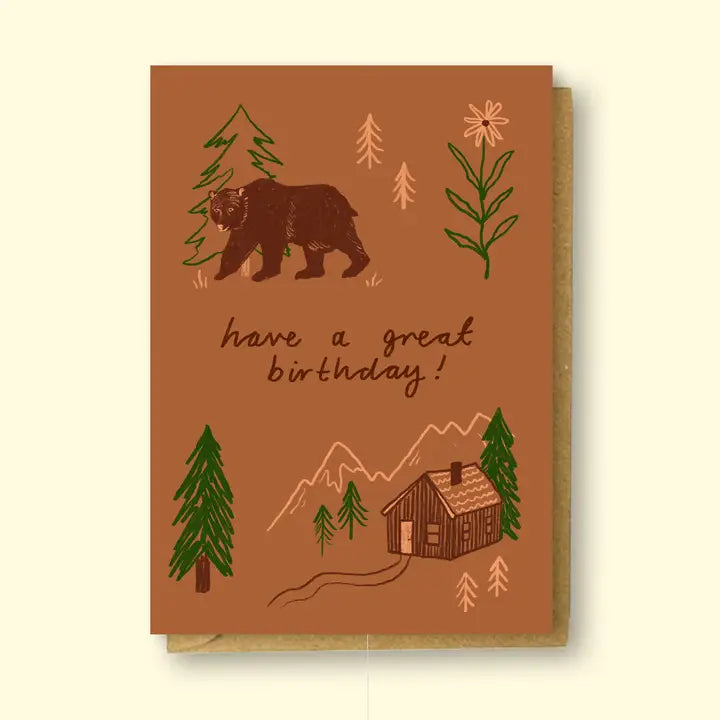 Happy Birthday Hiking Trail Card