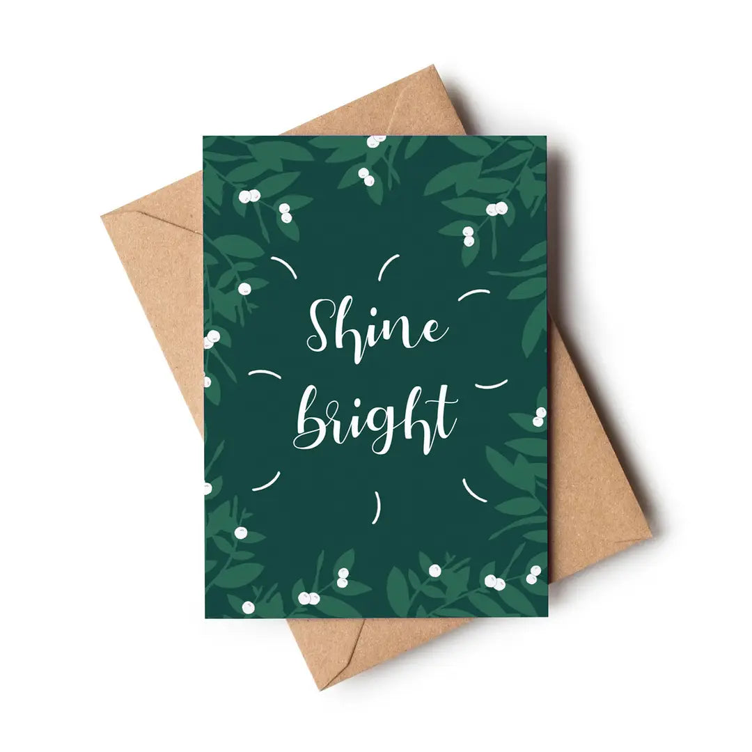 Shine Bright Christmas card