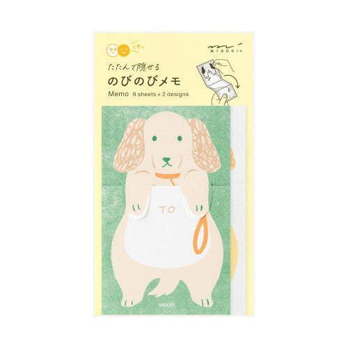 A stretchy dog memo from the Pencil Me In stationery shop