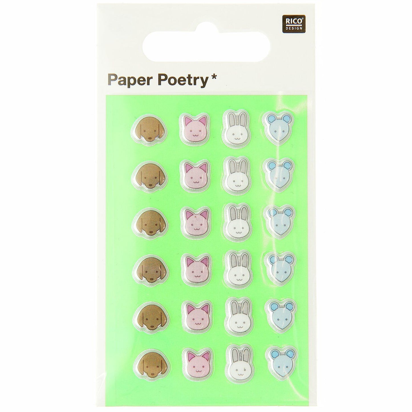 A sheet of puffy animal stickers from the Pencil Me In stationery shop.