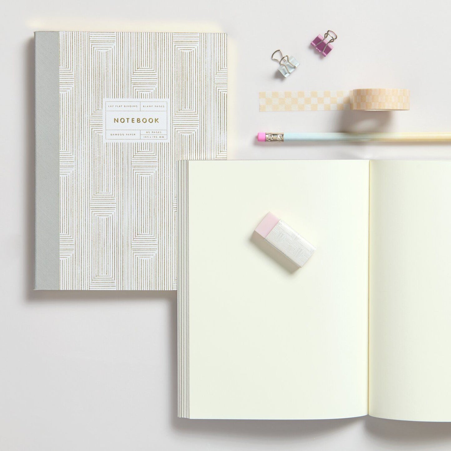 A5 Textured Gold and Grey notebook