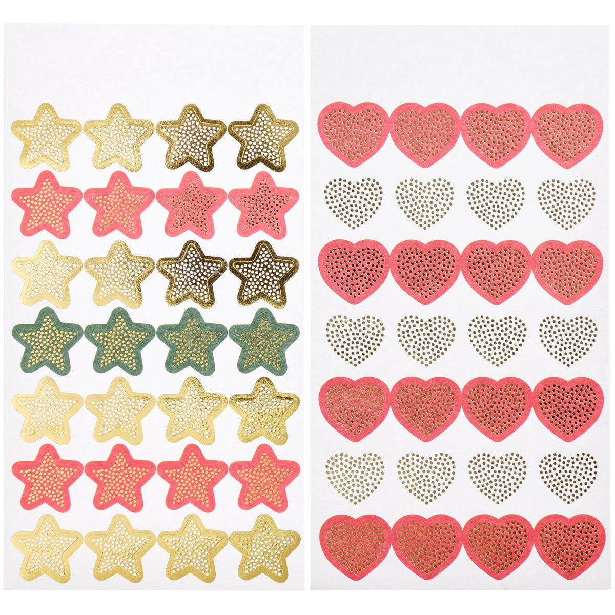 Heart and Star stickers