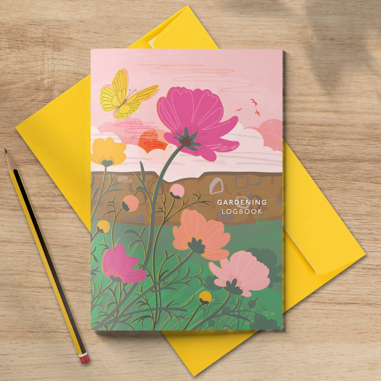 A gardening logbook with a floral cover from the Pencil Me In stationery shop.
