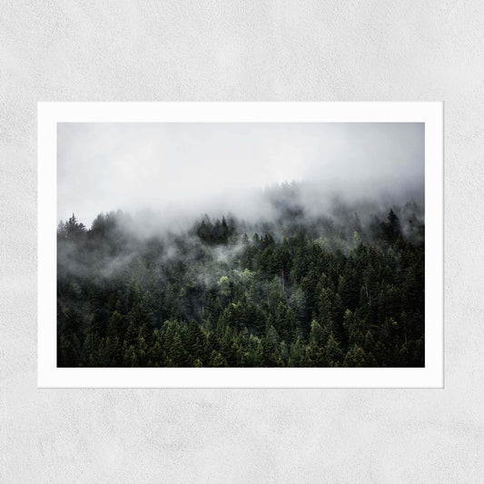 Foggy Hills A3 Print