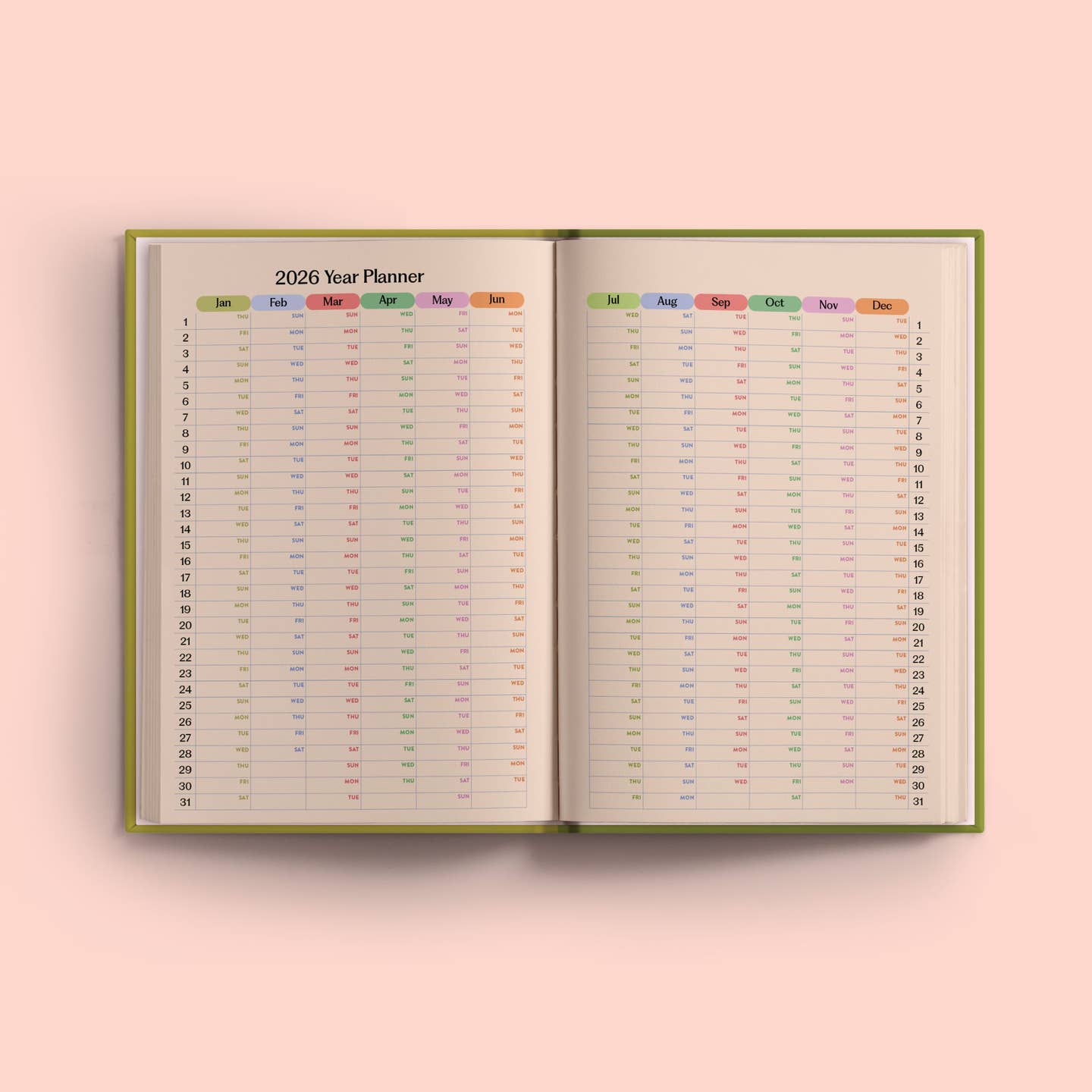 A blue star design 2026 diary from the Pencil Me In stationery shop.