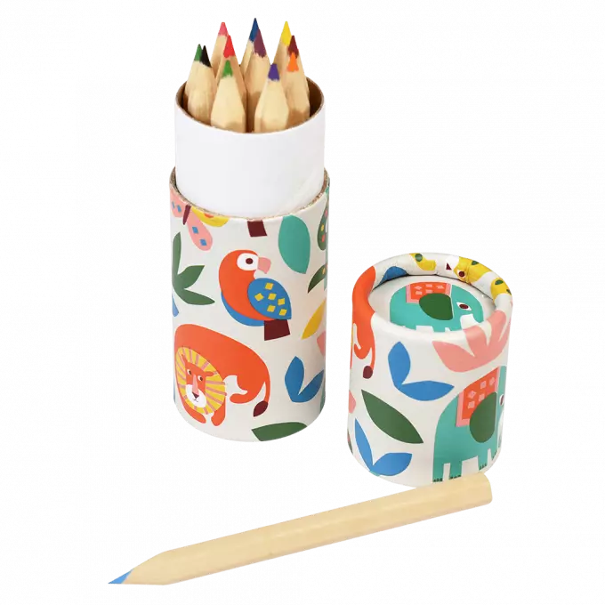 Tube of Colouring Pencils - Wild Wonders
