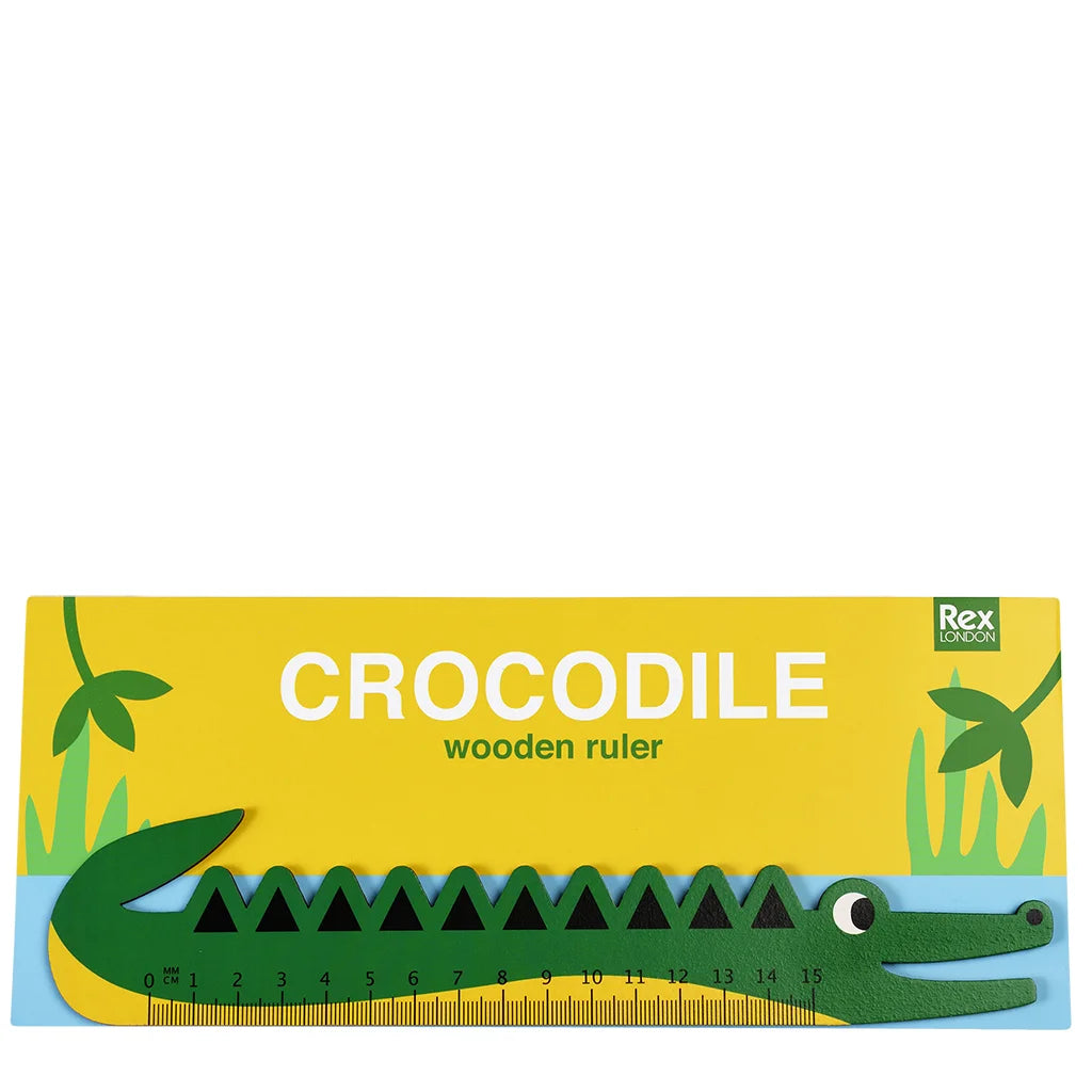 Wooden Ruler - Crocodile
