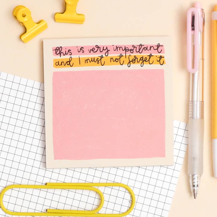A colourful memo pad from the Pencil Me In stationery shop.