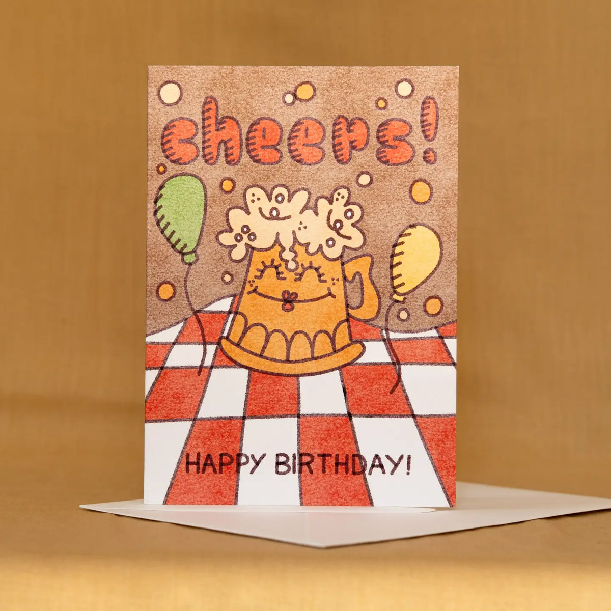 Retro Beer Birthday Card