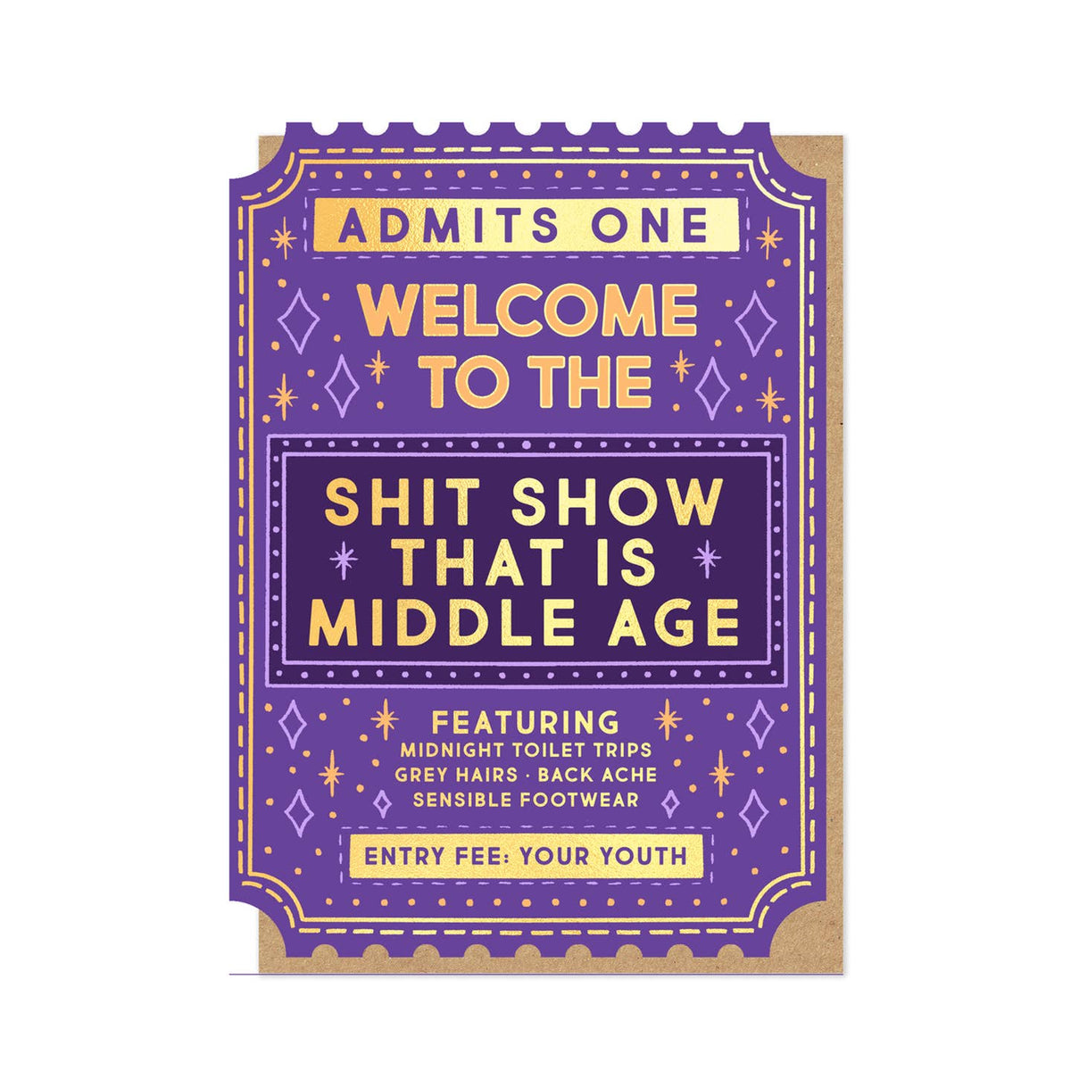 Middle Age Vintage Ticket card