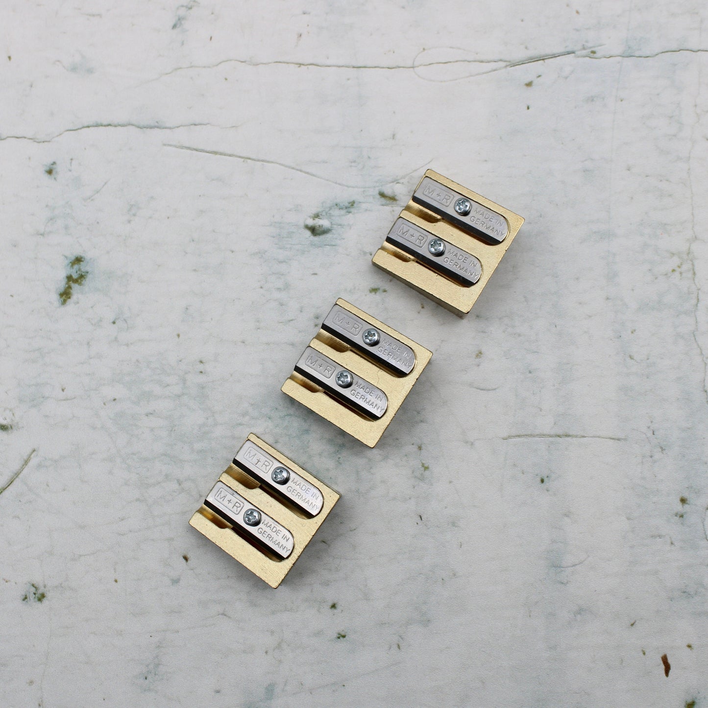 M&R Solid Brass Vertex Pencil Sharpener