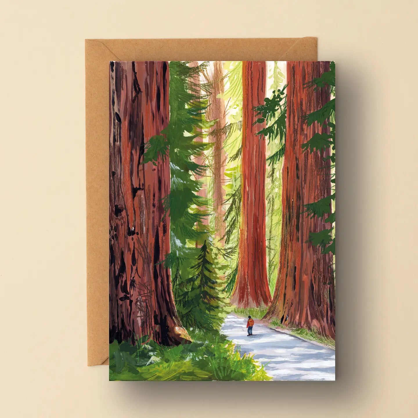 Giant Redwoods Illustrated Greetings Card