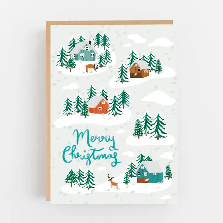 Little Houses in the snow card