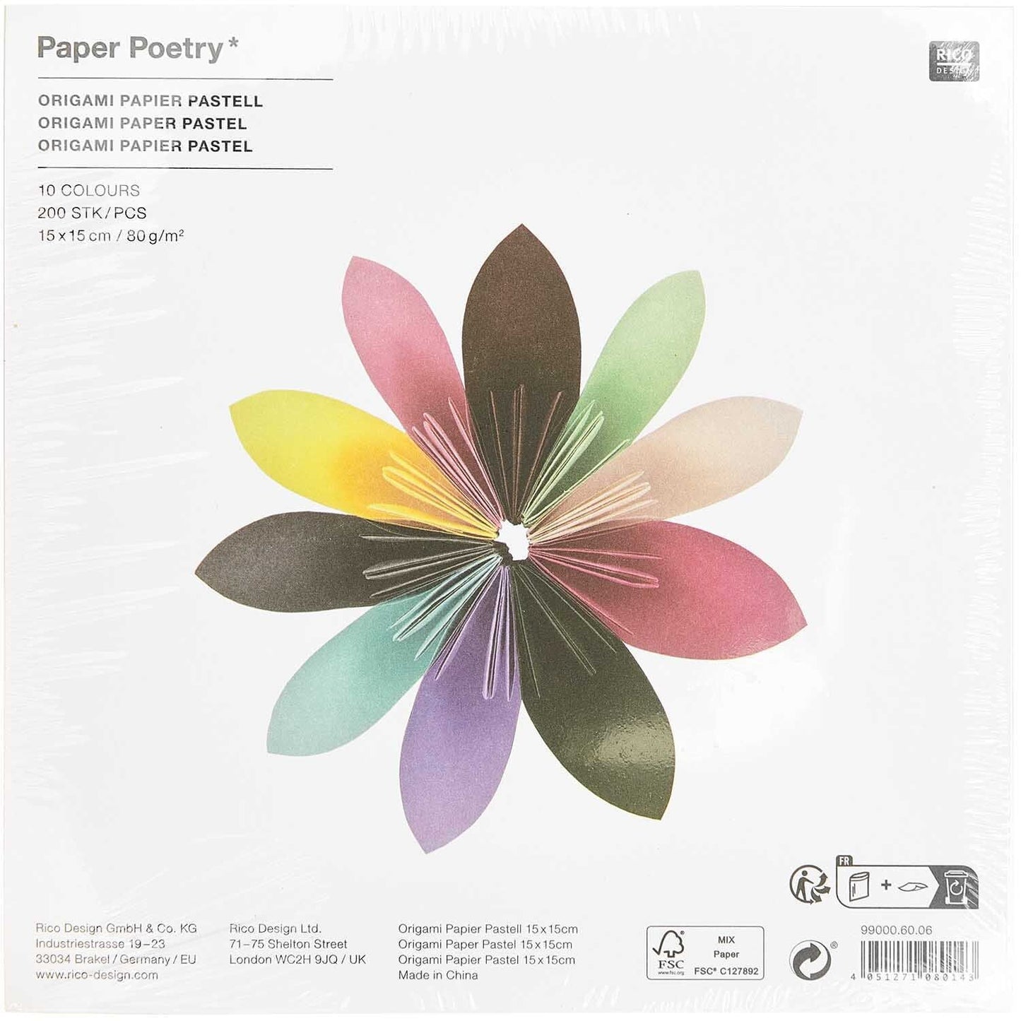 Origami Paper - 10 colours