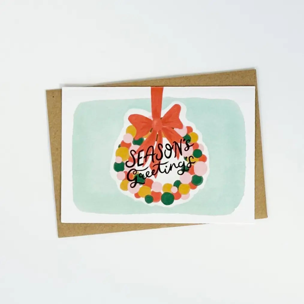 Season's Greeting's - Christmas Wreath card