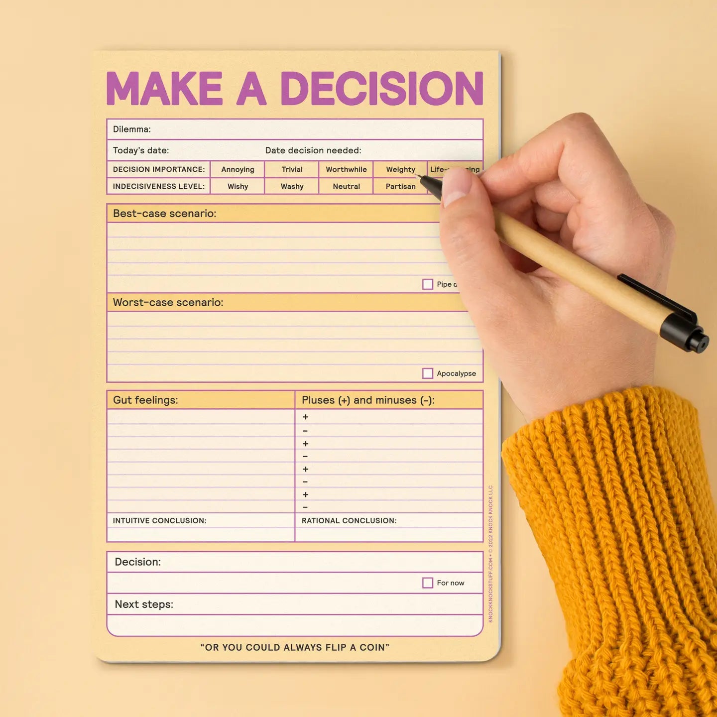 Make A Decision Notepad
