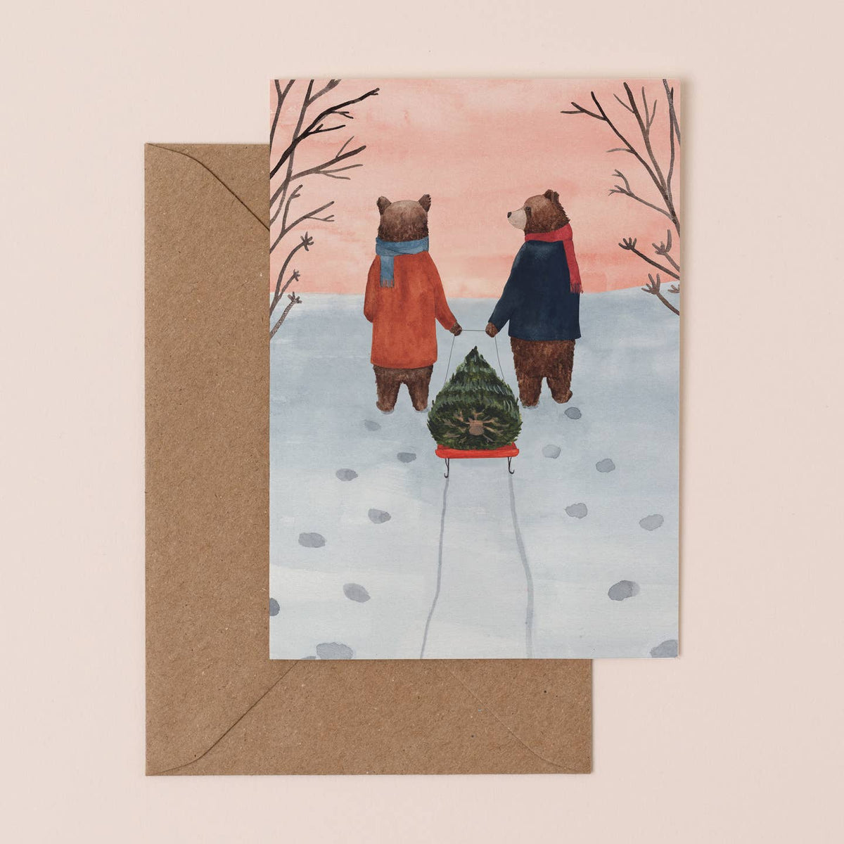 Snowy Walk card