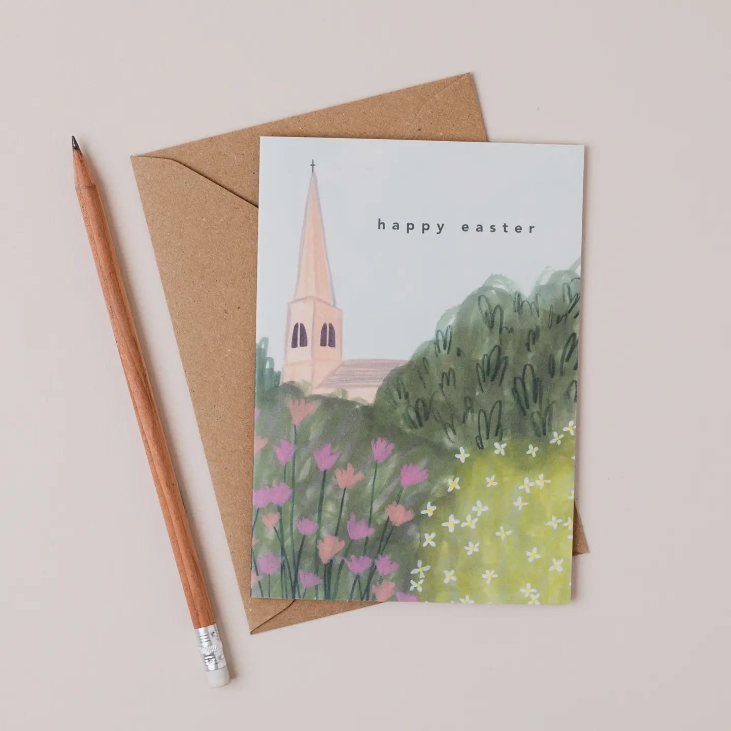 Church Flowers Easter Card