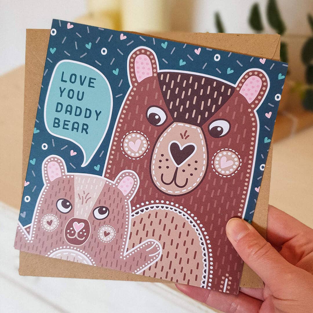 Cute 'Love You Daddy Bear' Father's Day Card