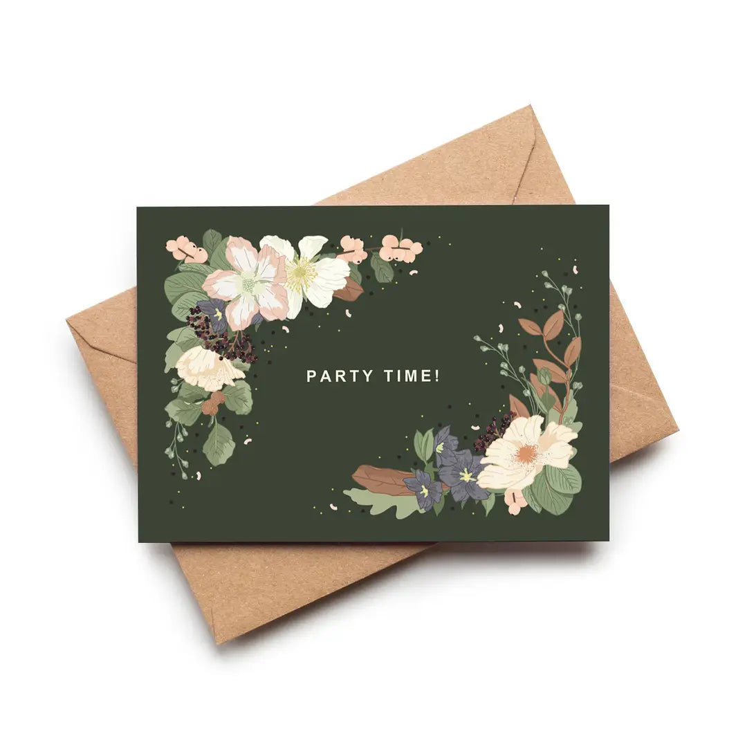 Party Time Floral card