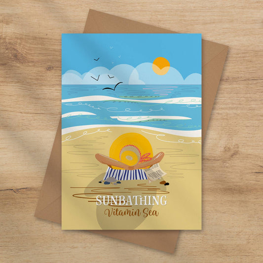 Sunbathing Vitamin Sea Card