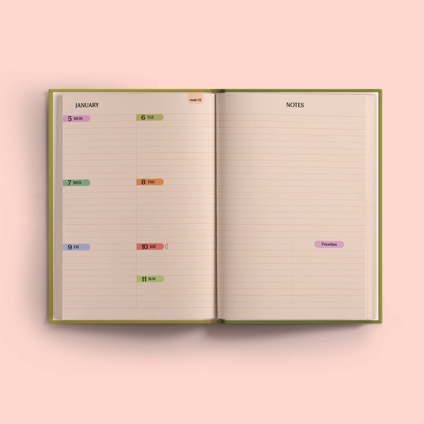 An orange zebra print 2026 diary from the the Pencil Me In stationery shop.