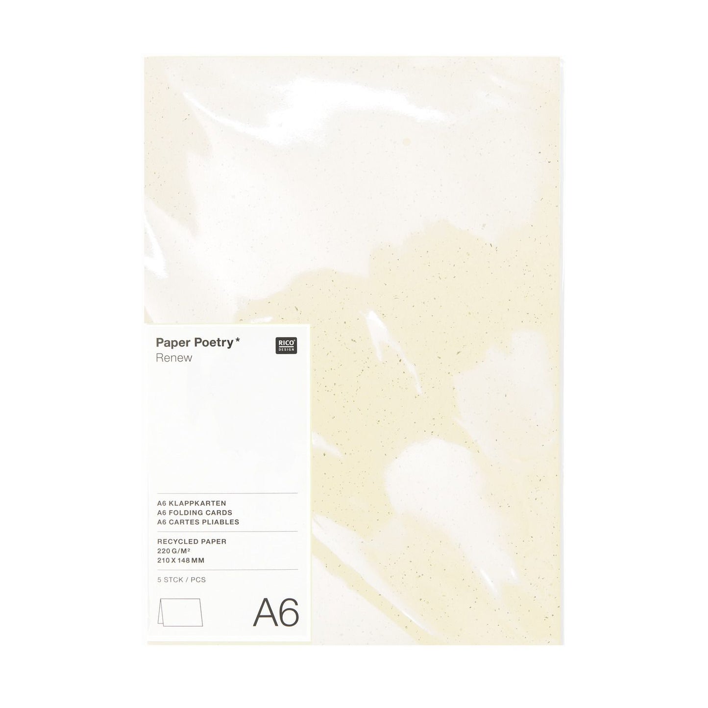 Paper Poetry "Renew" A6 blank folded cards - 2 colours