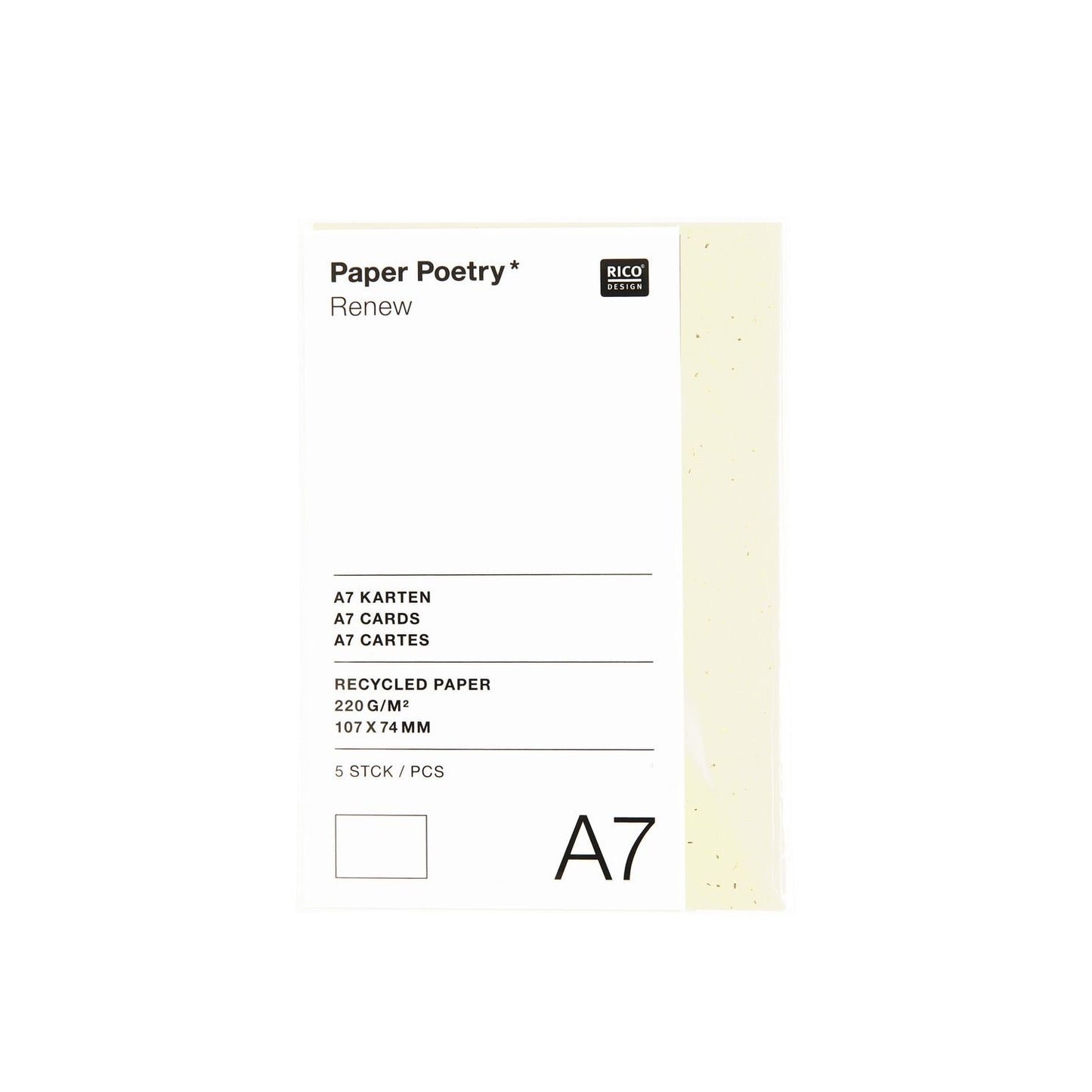 Paper Poetry "Renew" A7 blank card - 2 colours