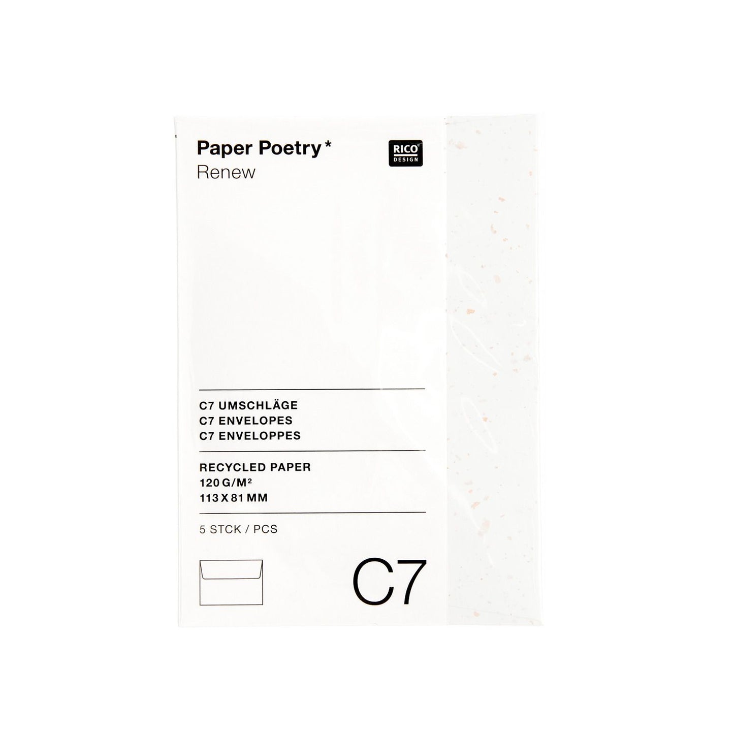 Paper Poetry "Renew" C7 blank envelopes - 2 colours