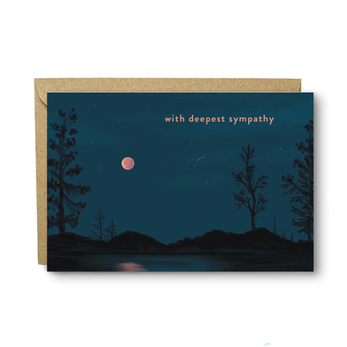 With Deepest Sympathy Moon Card