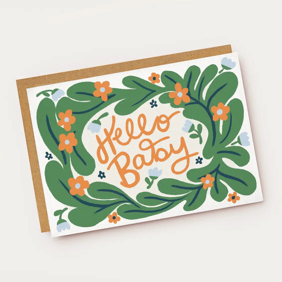 Hello Baby Floral Card