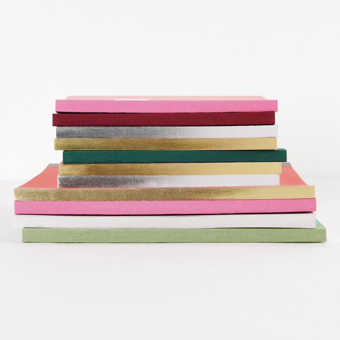 A4 Mint Notebook with silver edge