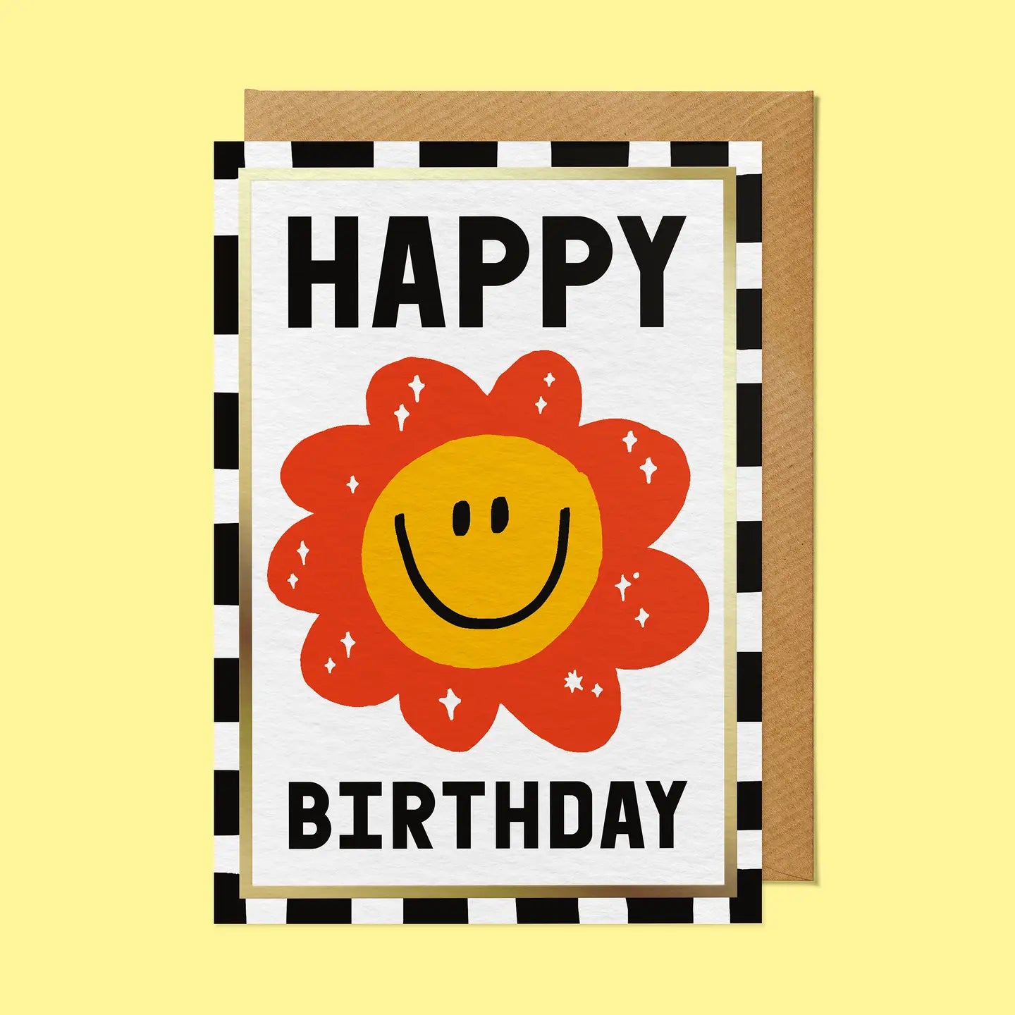Happy Birthday, Smiling Flower card