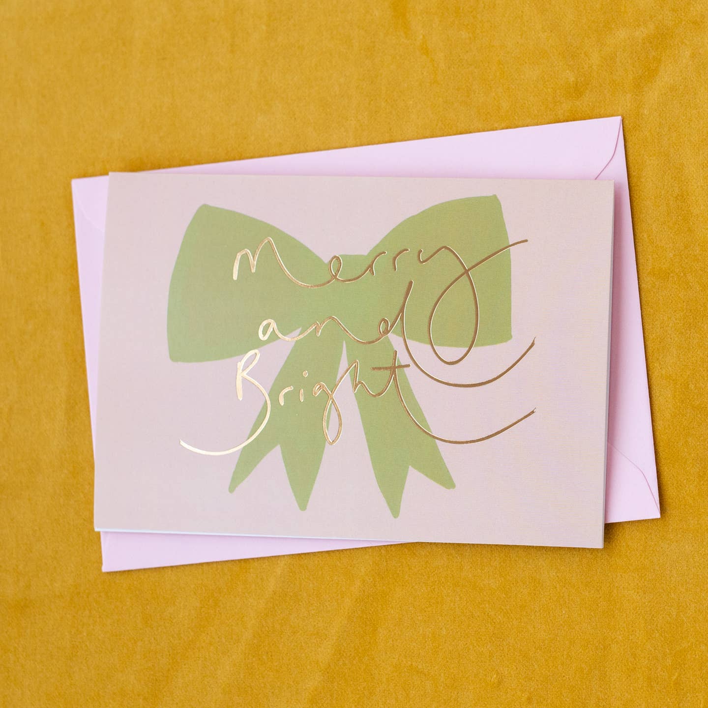Merry And Bright Bow Card