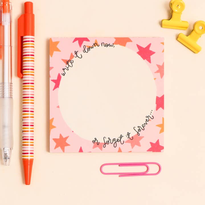 A colourful memo pad from the Pencil Me In stationery shop.