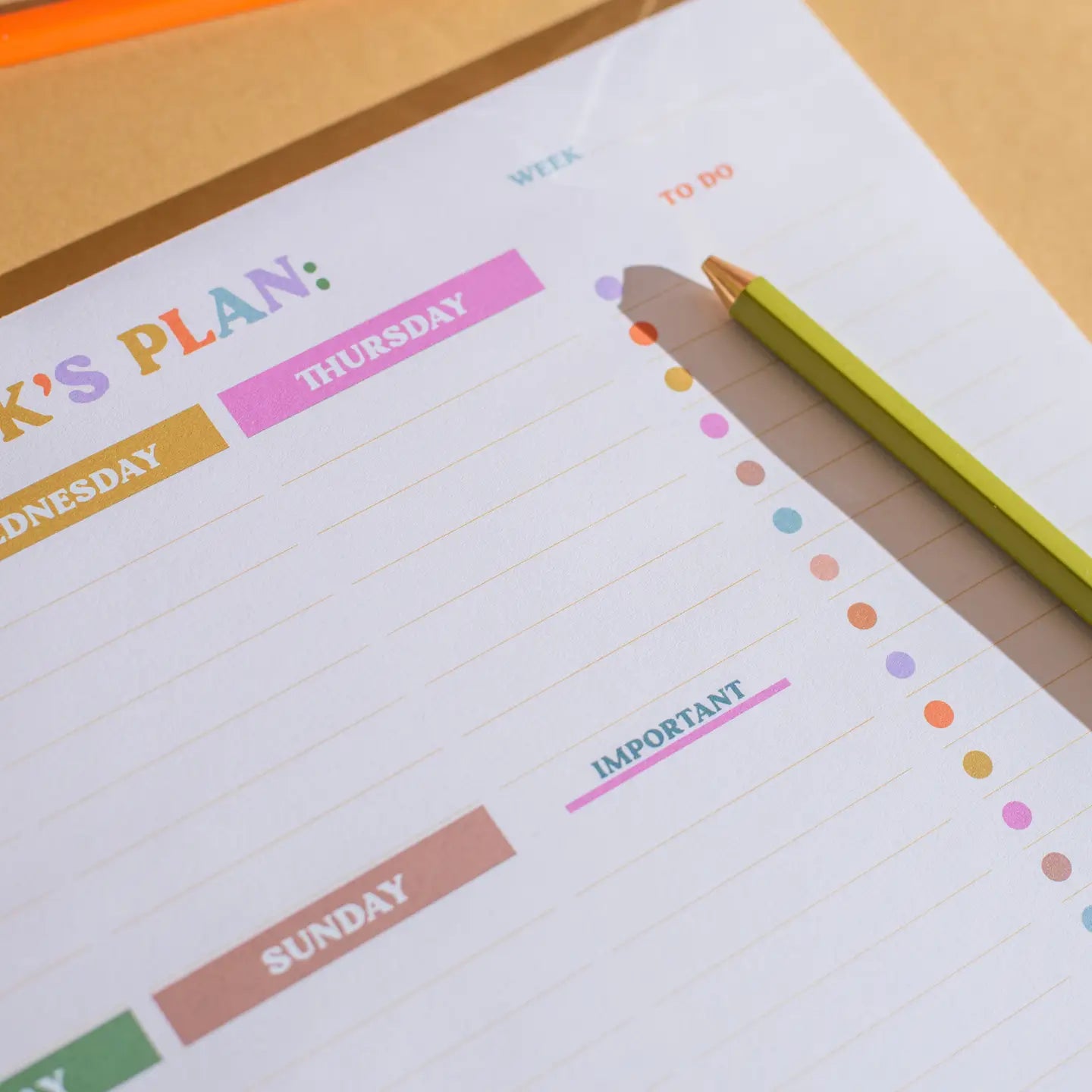 A4 Weekly Planner Pad with Habit Tracker