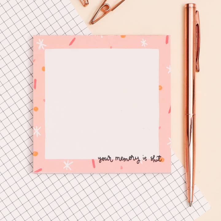 A colourful memo pad from the Pencil Me In stationery shop.