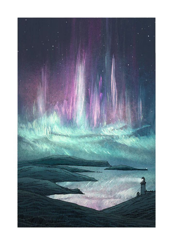 Aurora Coast Print - A3