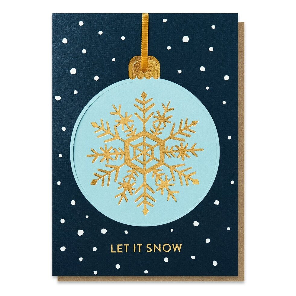 Let It Snow Bauble card