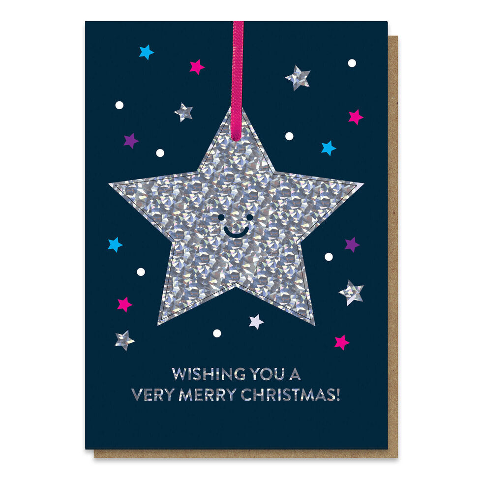 Sparkly Star Bauble card