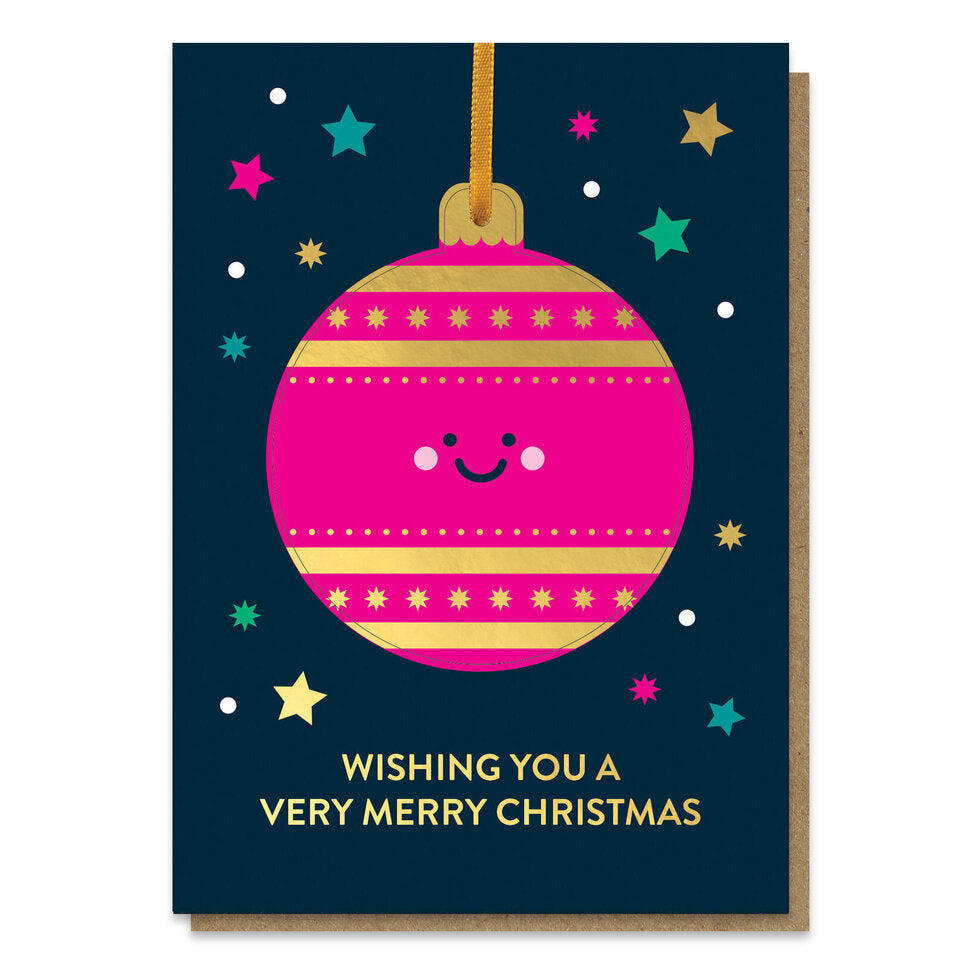Pink Bauble card