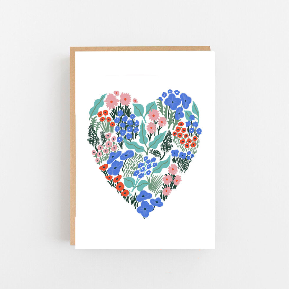 Blue Flower Heart