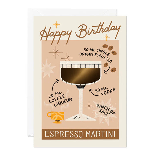 Espresso Martini Birthday Card