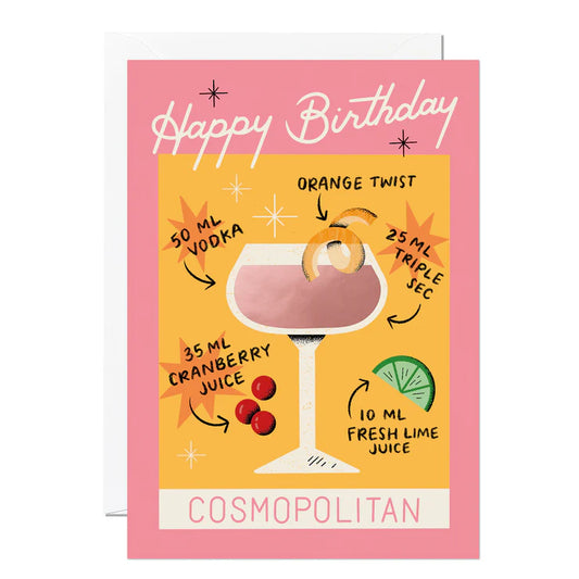 Cosmopolitan Birthday Card