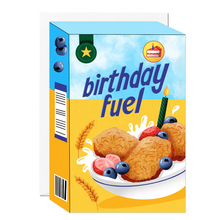 Birthday Fuel Cereal card