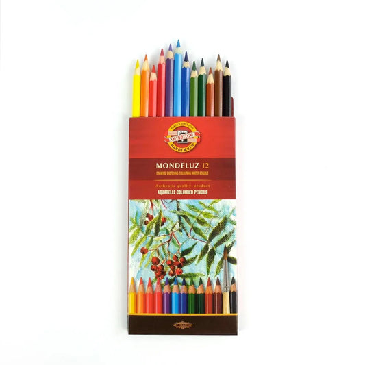 Aquarelle Coloured pencils - Box of 12 mixed colours