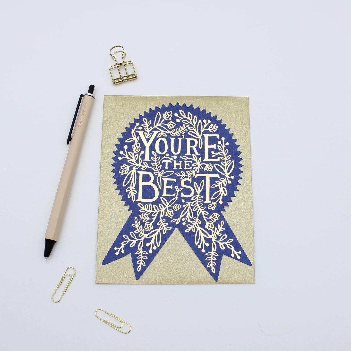 You're The Best rosette postcard