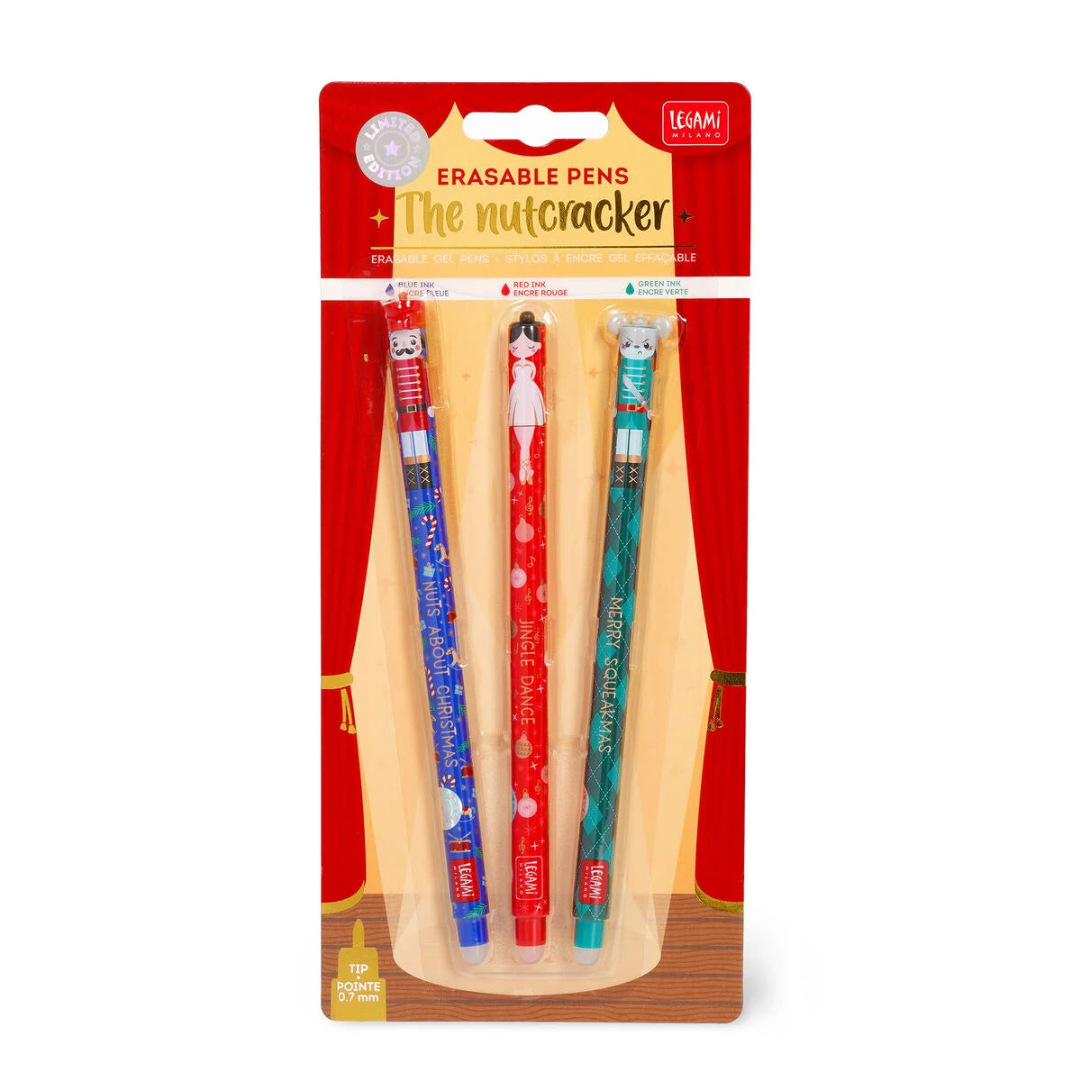 Set of 3 Erasable Gel Pens - The Nutcracker