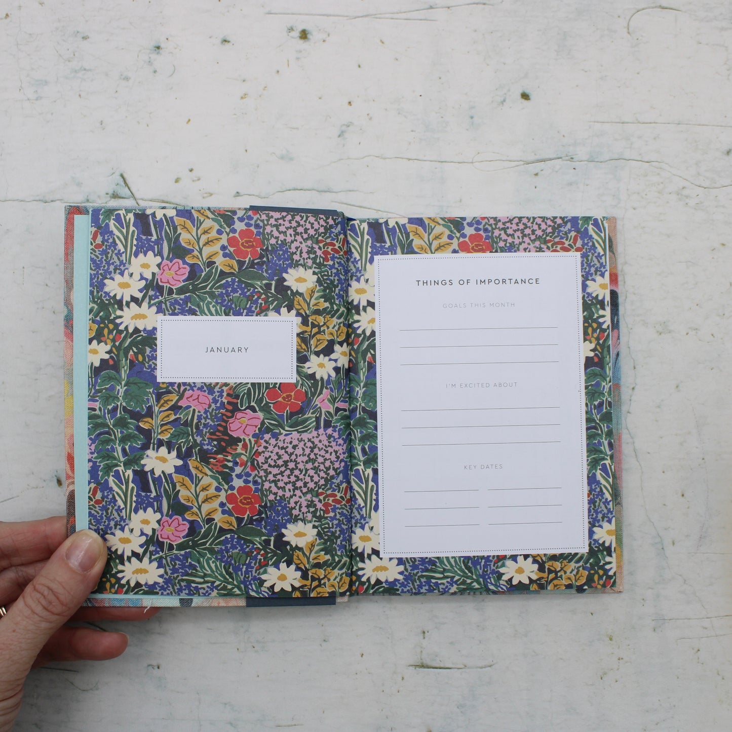 2026 Scalloped Marble Diary -A6