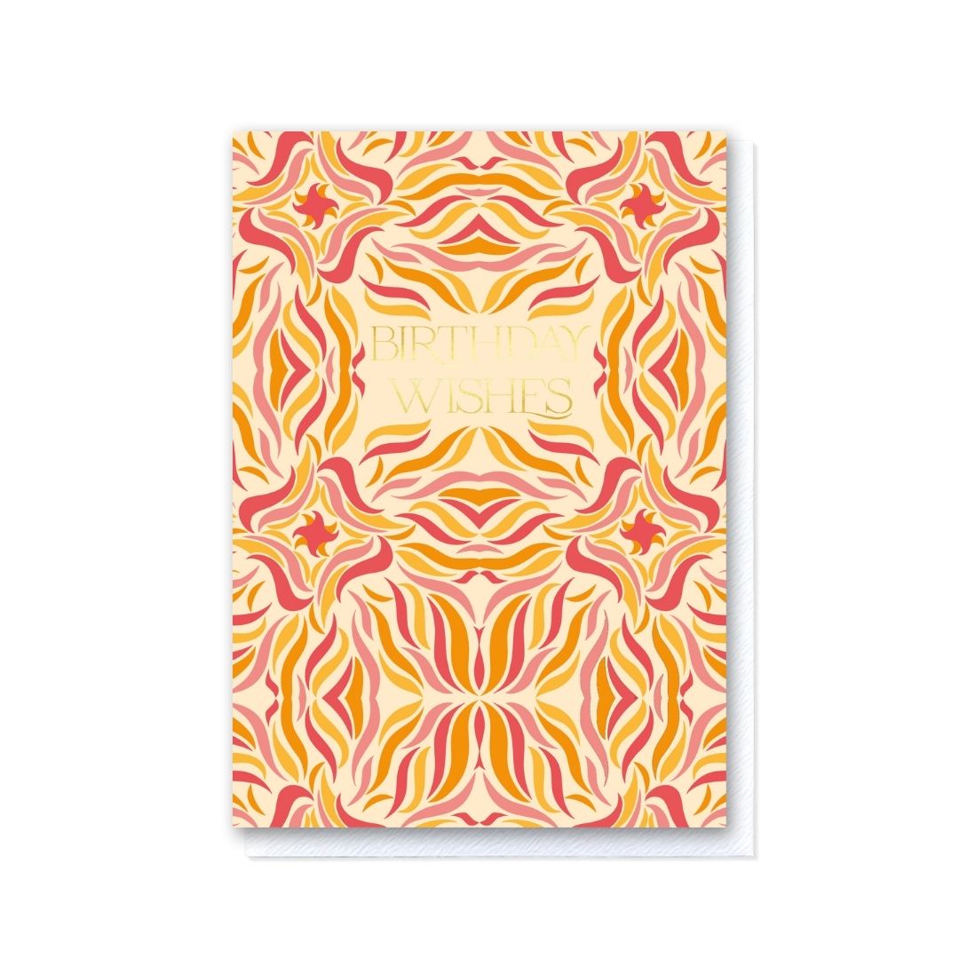 Happy Birthday Swirl - colourful